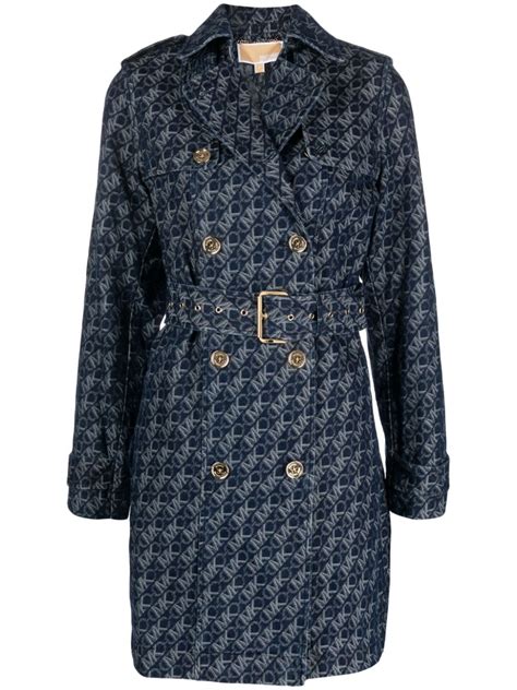 michael michael kors trench coat|Michael Kors denim trench coat.